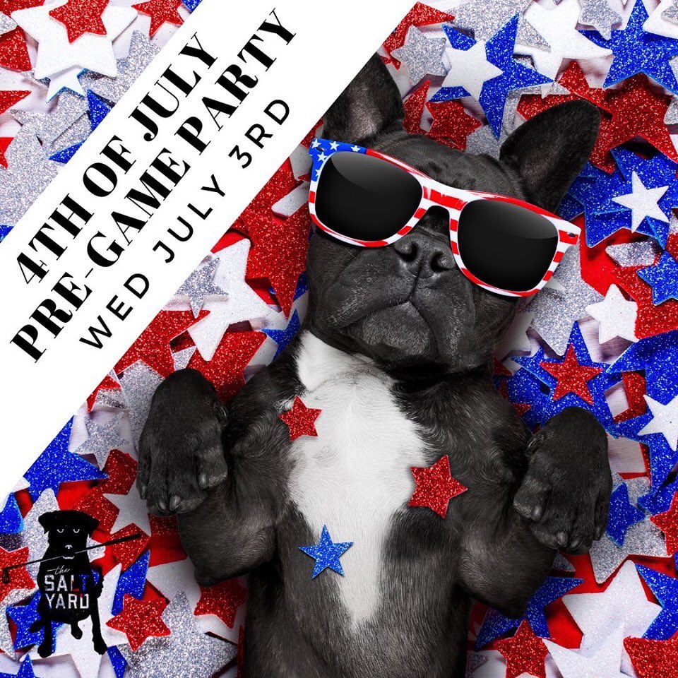 The perfect 4th of July party needs drinks, food, games, and music. Lucky for you, we have all of that! So before the barbecues, lake trips &amp; house parties, visit The Salt Yard for the official 4th of July Pregame Party! 

The pregame starts tomorrow July 3rd at 8 PM 🥳