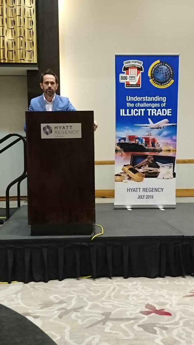 DarrinRBC's tweet photo. Day 2 - Crime Stoppers Trinidad and Tobago hosts Illicit Trade Conference at Hyatt Trinidad 
#SayNoToIllicitTrade
#CSIWorld https://t.co/mii1xTqsR6