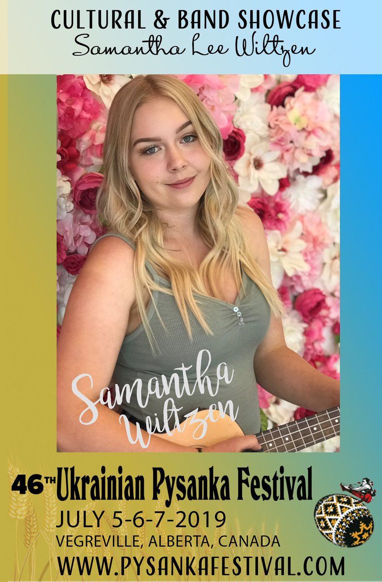 Samantha Wiltzen has a passion for playing the ukulele, and will be at the Co-op Cultural Showcase on Saturday July 6th to share her love for music with you.

~ 46th Pysanka Festival, July 5, 6, 7, 2019, Vegreville Alberta ~

#pysankafestival #vegreville