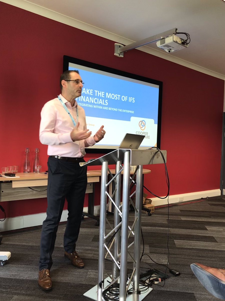 Cooper_CTO's tweet photo. Our Chief Consulting Officer Simon Ball presenting at the #ifsusers2019 Go Simon! @BallConsultMgmt https://t.co/TfVhKHv5AV