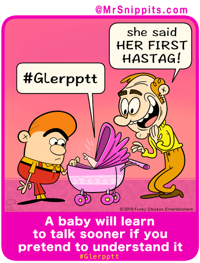 MrSnippits's tweet photo. #babies understand the general meaning of what YOU are saying before they can talk.  If you pretend to understand and respond with a smile and imitating its gestures, it will be encouraged to verbally #communicate more. https://t.co/fgPVKmc9CN