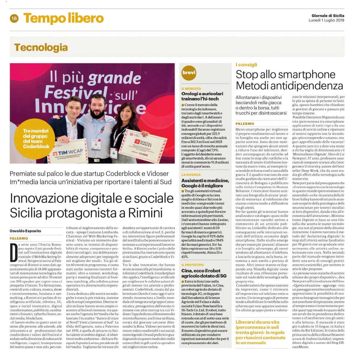 Jacopo Paoletti (@jacopopaoletti) on Twitter photo Due #startup del nostro gruppo <a href="/comunicatica/">Comunicatica</a>, <a href="/coderblock/">Coderblock</a> (ora partecipata anche da <a href="/userbotai/">Userbot</a>) e <a href="/vidoserapp/">Vidoser</a> (già partecipata da @friendztheapp insieme ai nostri partner di <a href="/Open_Box/">Openbox</a>) sono su <a href="/GDS_it/">Gds.it</a> per i premi vinti a @ilfestival, con @timwcap, <a href="/Digital_Magics/">Digital Magics</a> e <a href="/awscloud/">Amazon Web Services</a>. Due #startup del nostro gruppo <a href="/comunicatica/">Comunicatica</a>, <a href="/coderblock/">Coderblock</a> (ora partecipata anche da <a href="/userbotai/">Userbot</a>) e <a href="/vidoserapp/">Vidoser</a> (già partecipata da @friendztheapp insieme ai nostri partner di <a href="/Open_Box/">Openbox</a>) sono su <a href="/GDS_it/">Gds.it</a> per i premi vinti a @ilfestival, con @timwcap, <a href="/Digital_Magics/">Digital Magics</a> e <a href="/awscloud/">Amazon Web Services</a>.