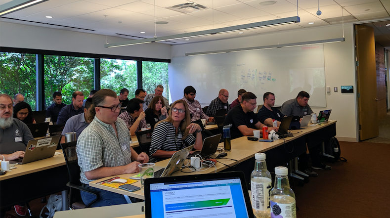 MyVMUG's tweet photo. Shout out to @AustinVMUG for hosting another Kubernetes Academy: Learning Docker and Kubernetes!
Great attendance and overall satisfaction from attendees. Where will the next #VMwarePKS pop up in the VMUG community? https://t.co/l90e3LS8qy