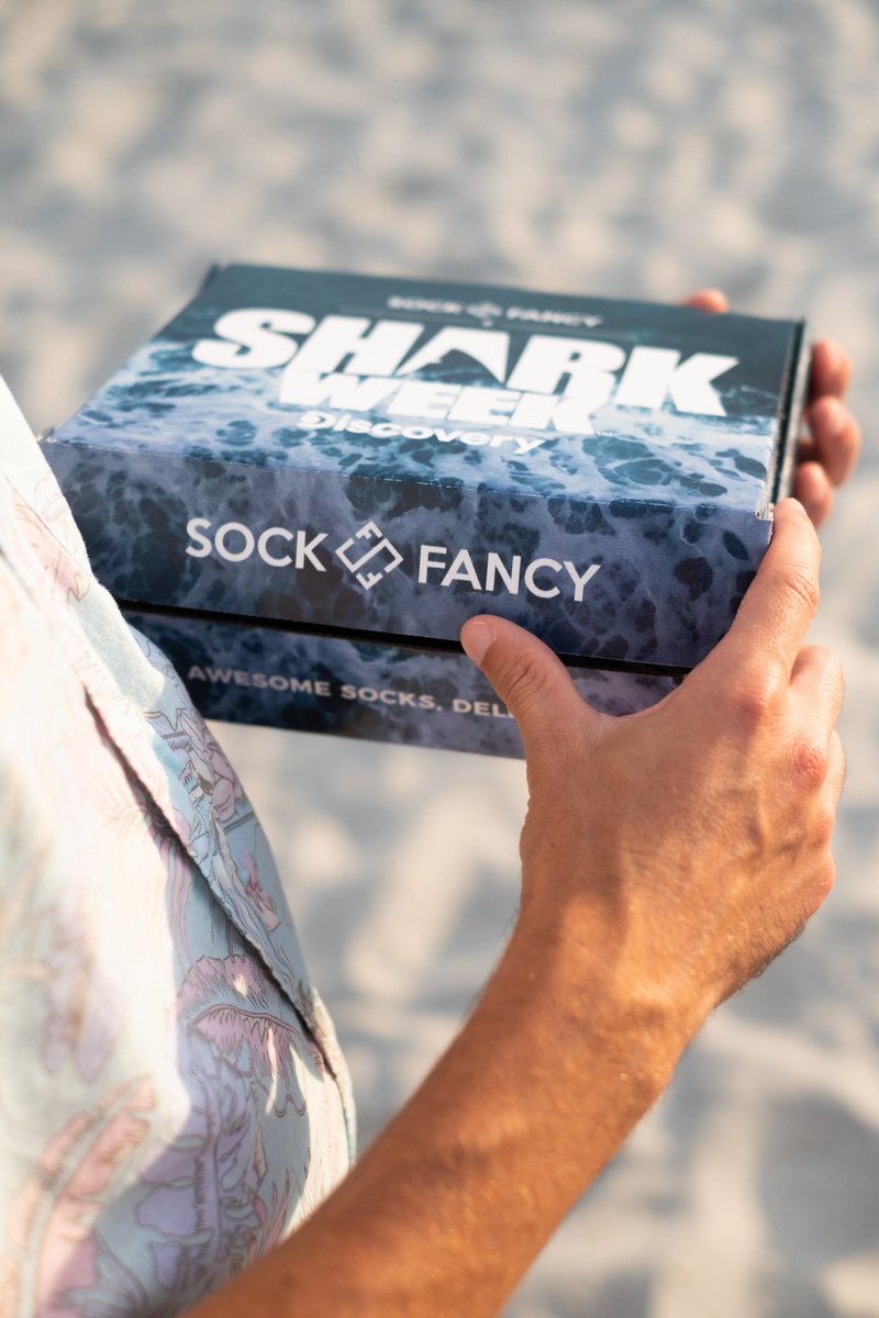 SockFancy's tweet photo. When your #sockfancy Shark Week Box arrives in the mail and it feels like Christmas morning 🙌 https://t.co/TbNi9I2NWU