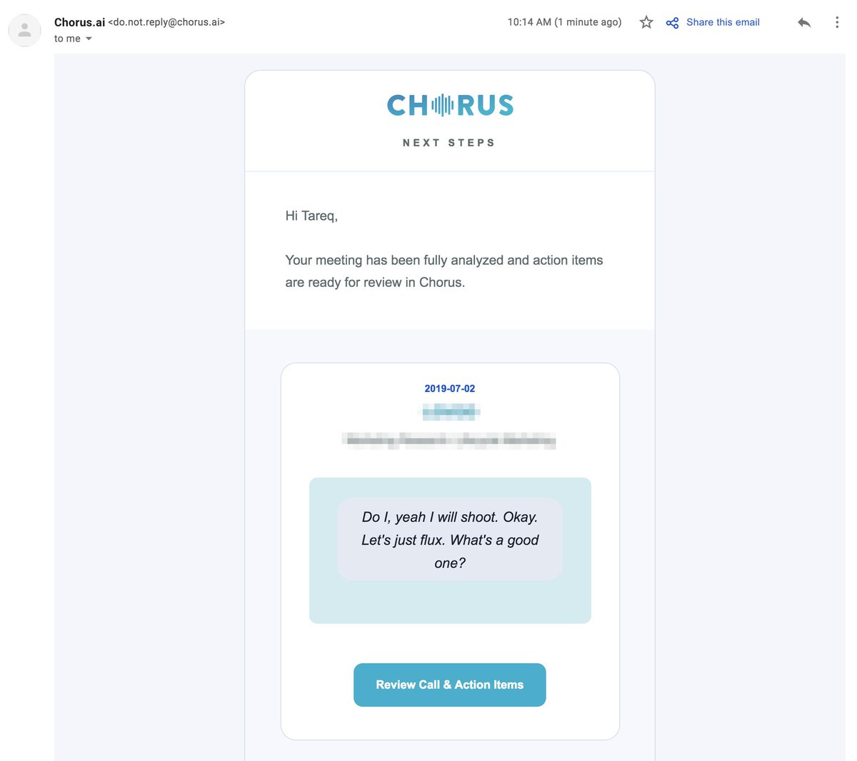  #delightful_design_details 4Don't gamble with delight by playing the odds. http://Chorus.ai  uses AI to pull insights from meetings. When it works, it's super delightful! But ~70% of time it doesn't work and users remember. A big win is not worth many small losses.