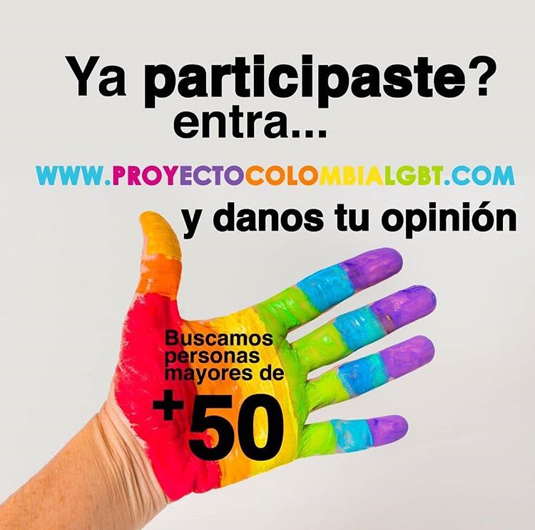 ¿Ya Participaste? 
Ve a proyectocolombialgbt.com y participa! 
Aplica para toda Colombia. 
Para mayores de 18 años y hasta 50+
Si eres extranjero pero resides en Colombia también puedes participar. 
CONTAMOS CONTIGO! 
<a href="/SerFelizIsFree1/">Ser Feliz Is Free International Foundation</a> #Serfelizisfree4all