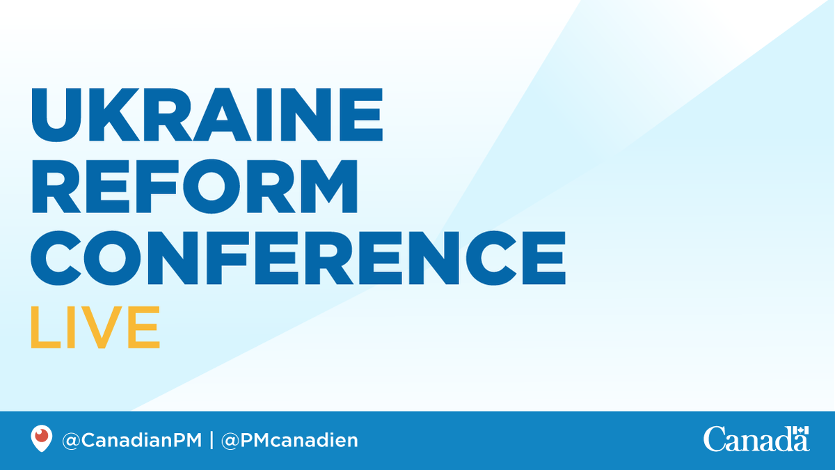CanadianPM's tweet image. Watch Prime Minister Justin Trudeau’s remarks at the #UkraineReformConference live here this afternoon. #URC2019