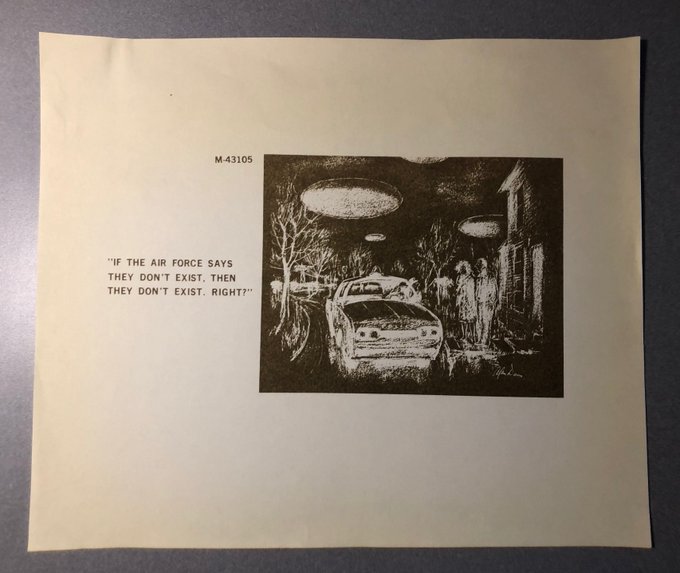 Cartoon reacting to the nonexistence of UFOs, from the Archives.