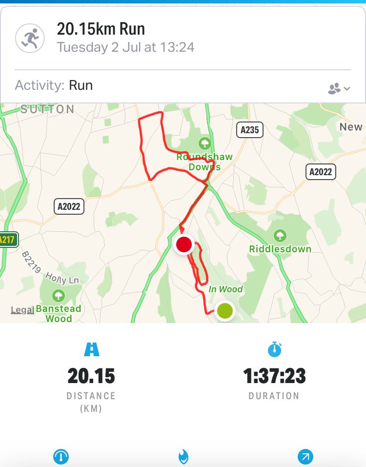 chrissyhead3's tweet image. I must have become immune to this now. Day 6, legs gone, struggled to walk across London Bridge this morning to work and just pulled out the fastest time yet, 1:37:23. Thank You Simon Pond for dragging me in those last few miles at silly pace #6down #7in7