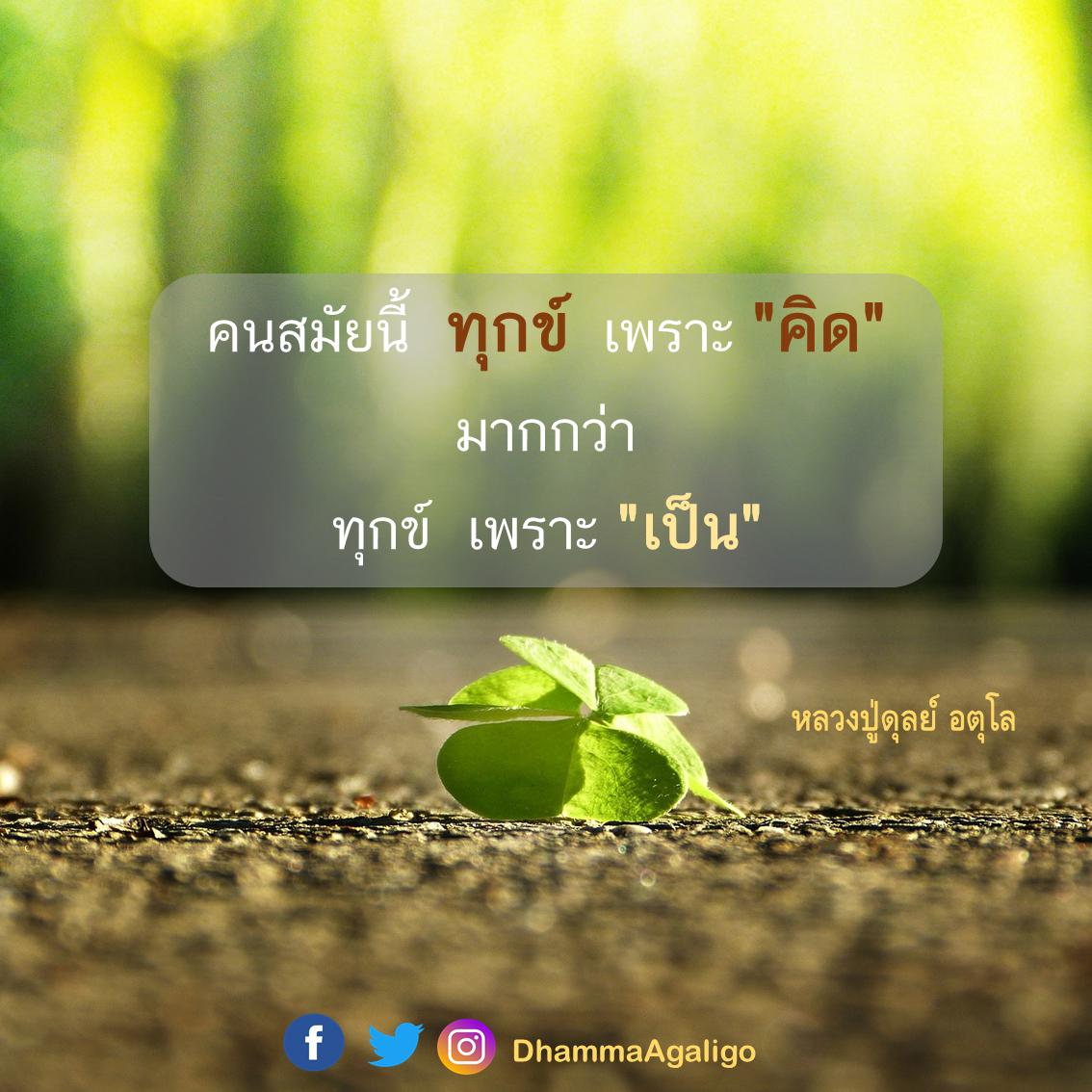 DhammaAgaligo's tweet photo. คนสมัยนี้ ทุกข์เพราะ 'คิด' มากกว่าทุกข์เพราะ 'เป็น' #หลวงปู่ดุลย์ อตุโล #dhamma https://t.co/hwhuerdFJf