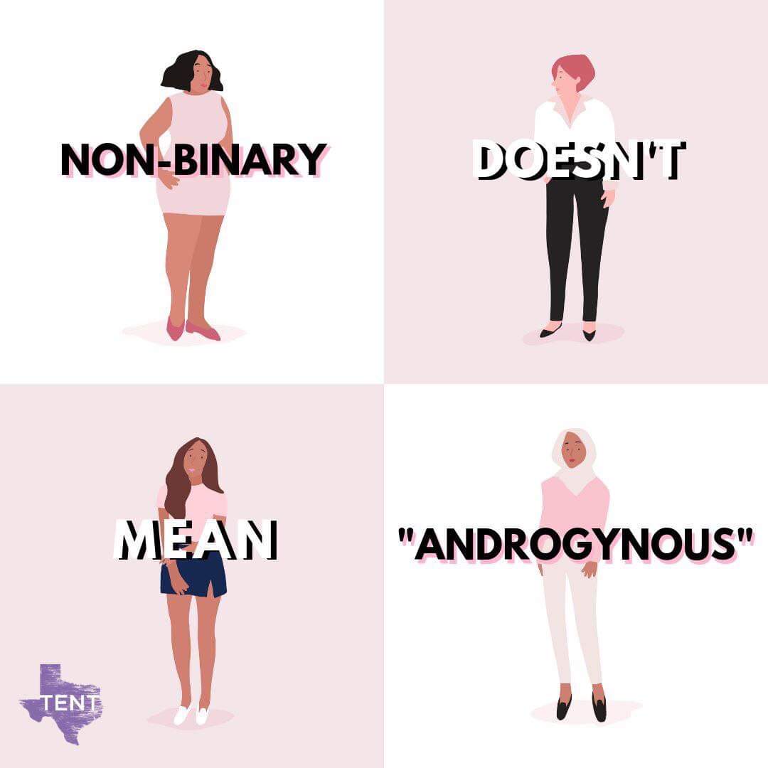 TransHealthMD's tweet image. Nonbinary femmes, we see you. There’s no wrong way to be nonbinary 🥰 [yellow smilie with 3 tiny red hearts]