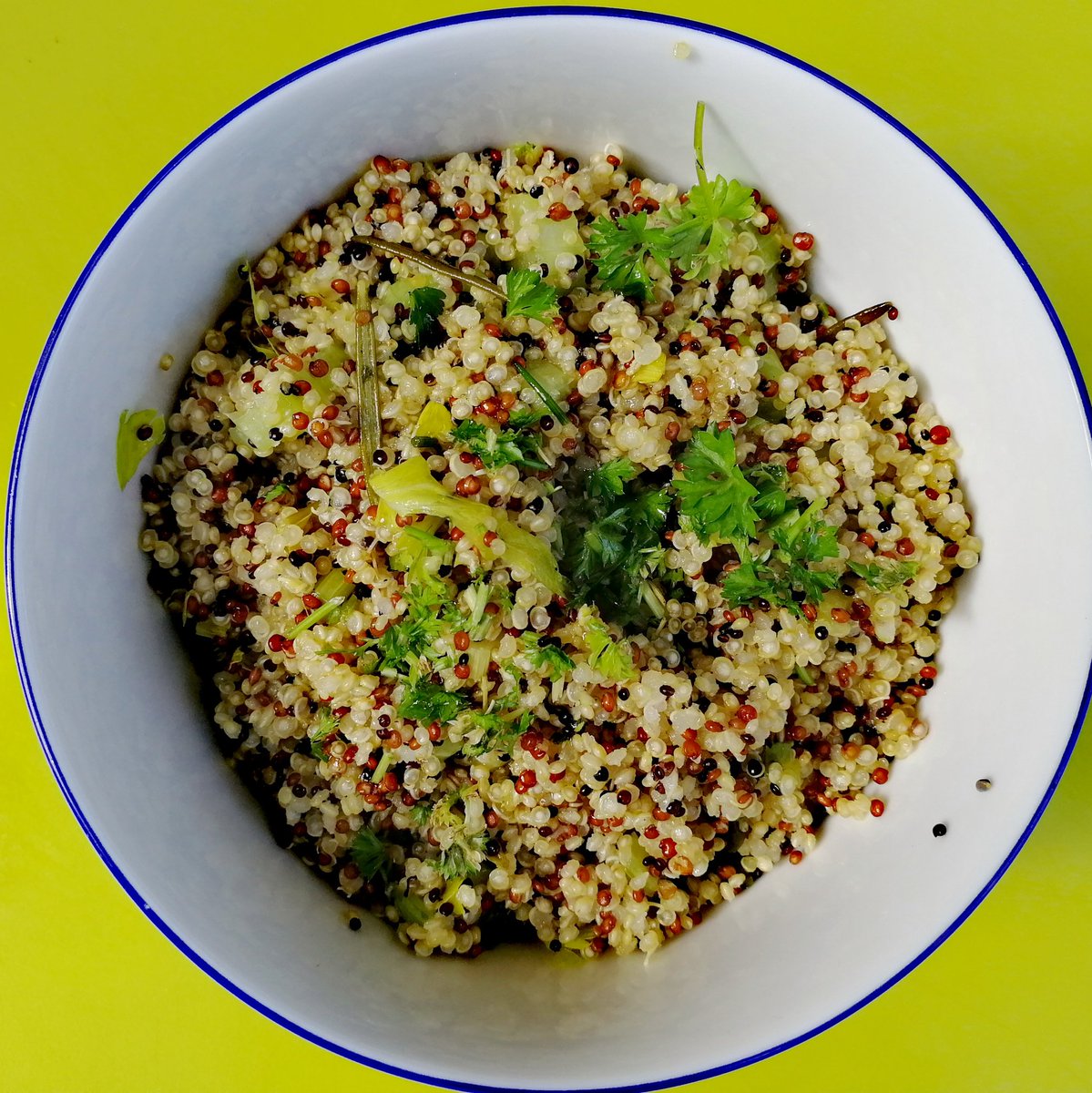 Saucy little #salad #Quinoa #pistachio & #celery #makeyourown #noaditives