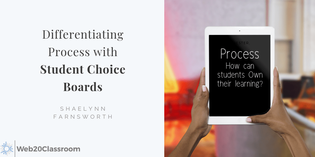 shfarnsworth's tweet image. New Post: Differentiating Process with Student Choice Boards
Example and Template included!
#edchat #FETC #edtech shaelynnfarnsworth.com/2019/07/02/dif…