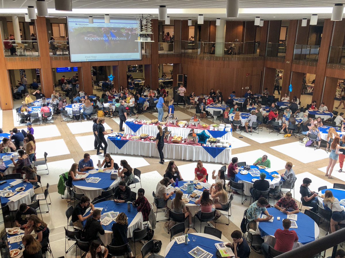 FredoniaU's tweet image. Our favorite part of summer!  Welcoming the newest members of the #FREDfamily with the first Jump Start session for the Class of '23!  #FREDfirst #FredoniaU