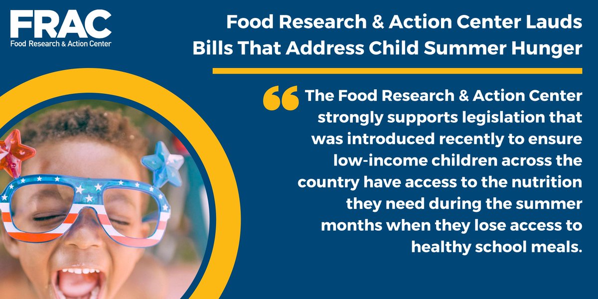 😎 From the Summer Meals Act of 2019 to the Stop Child Summer Hunger Act, we're beyond excited to see that the Hill is abuzz with bills that would strengthen, protect, and expand access to the Summer Nutrition Programs: bit.ly/2xrXWrz