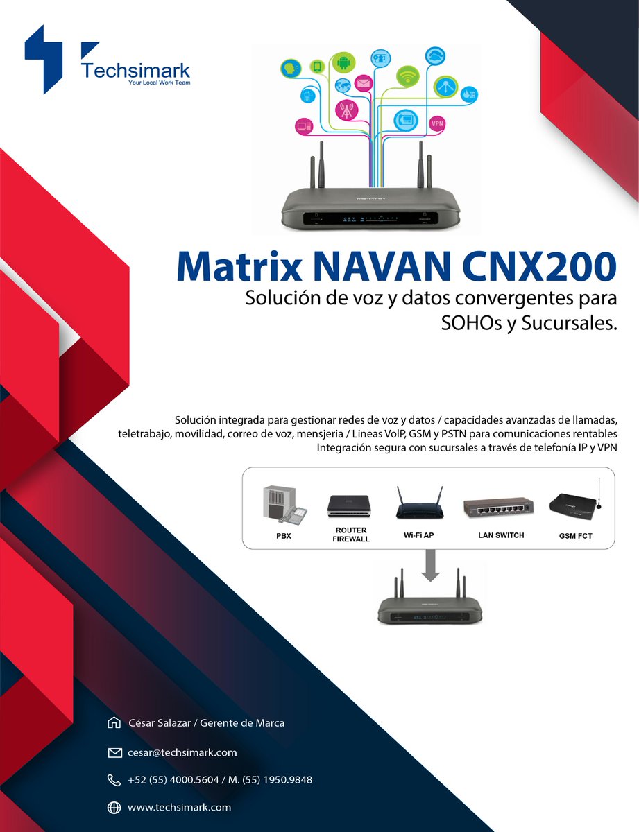 techsimark's tweet image. Solución integrada para gestionar redes de voz y datos. Conoce más acerca de nuestras soluciones de #Telecomunicaciones en techsimark.com/telecom

#Telecom #Techsimark #TelefoníaIP #TelefoníaVPN

T. +52 (55) 4000.5604
info@techsimark.com
