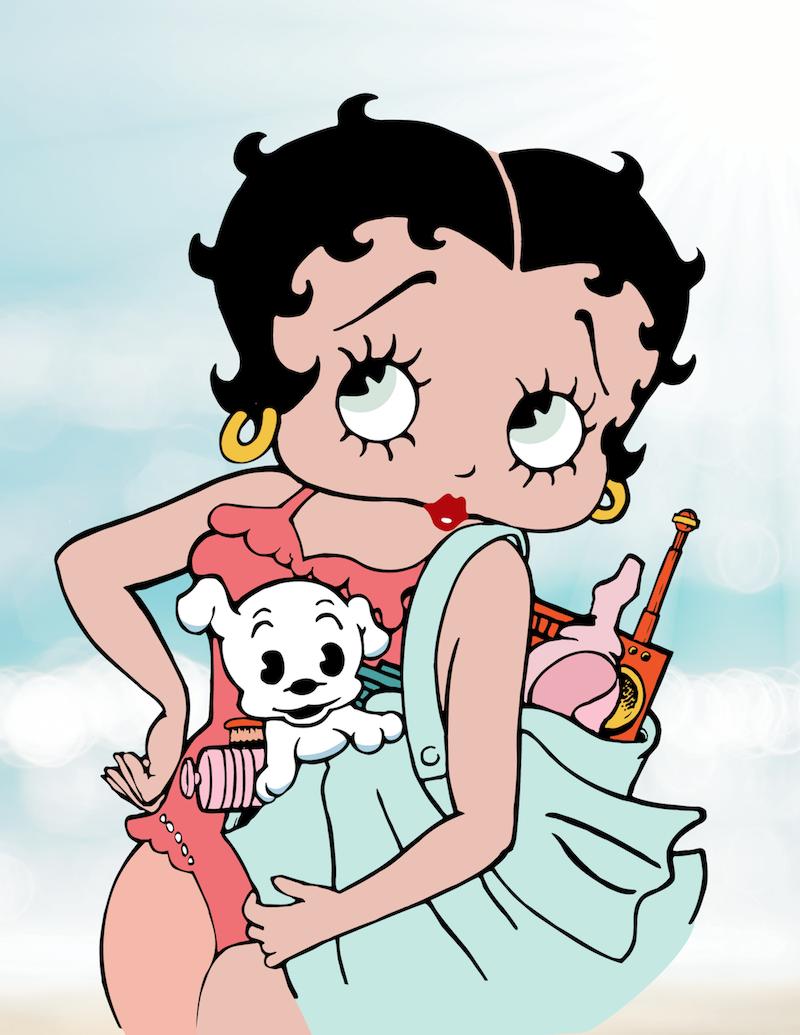 bettyboopnews's tweet image. Fill in the blank: Betty Boop never goes to the beach without _____. #SummerOfBoop