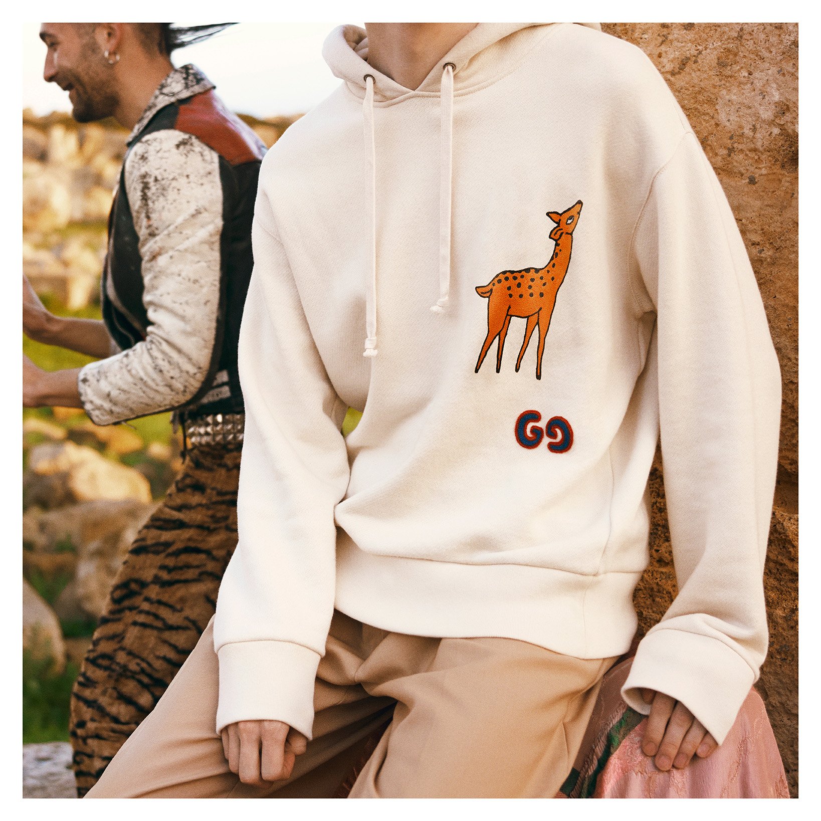 gucci on X: From #GucciPreFall19 by #AlessandroMichele, a hooded sweatshirt  features a deer motif. Discover more https://t.co/qFpJ4SYAwH .  https://t.co/huFxeis67C / X