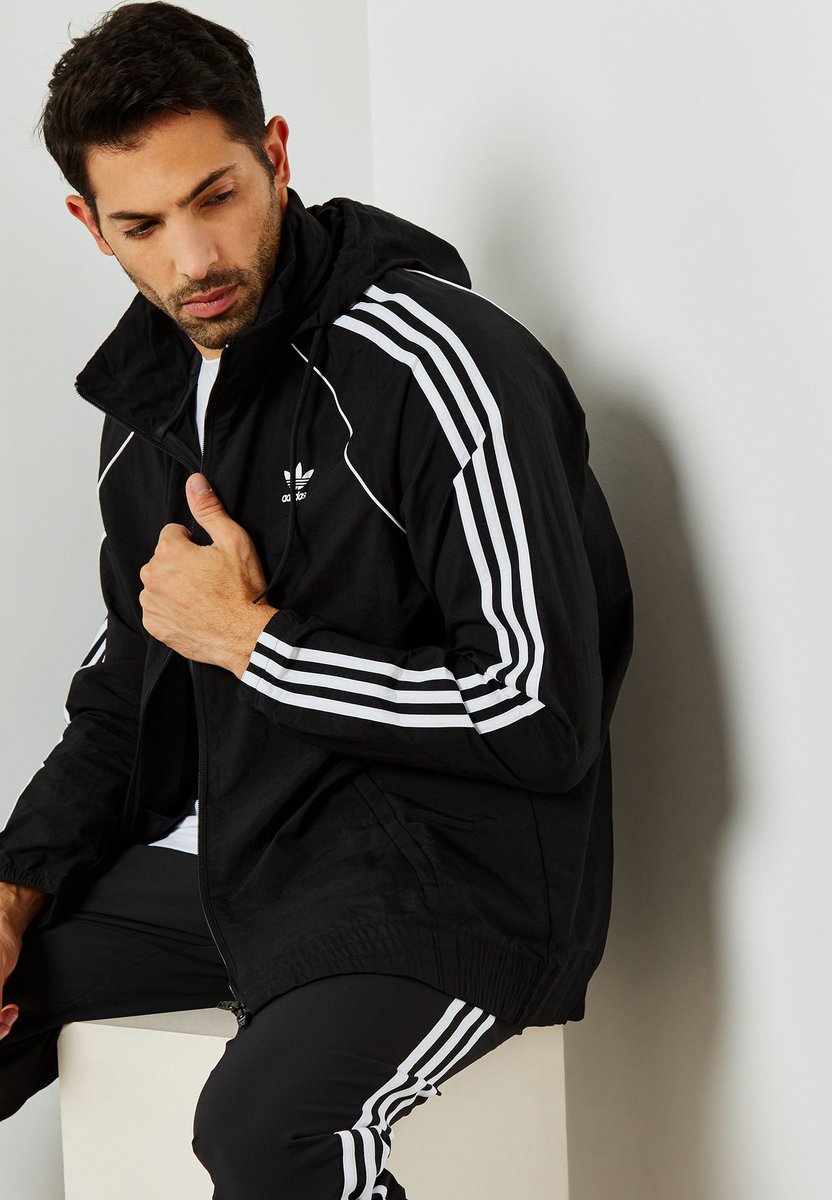 adidas sst windbreaker black