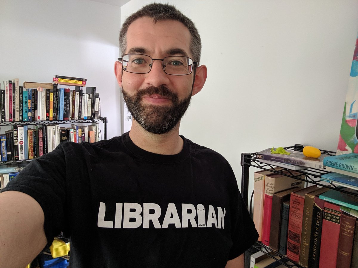 the_musser's tweet image. Day 2 of #WeCreateEdu: about me--

I&apos;m a #librarian! Before that I was an intelligence analyst in the US Navy, so all of my adult life has been concerned with how humans and information interact with each other (for better/worse). 

See the tag for more awesome online EDU people!