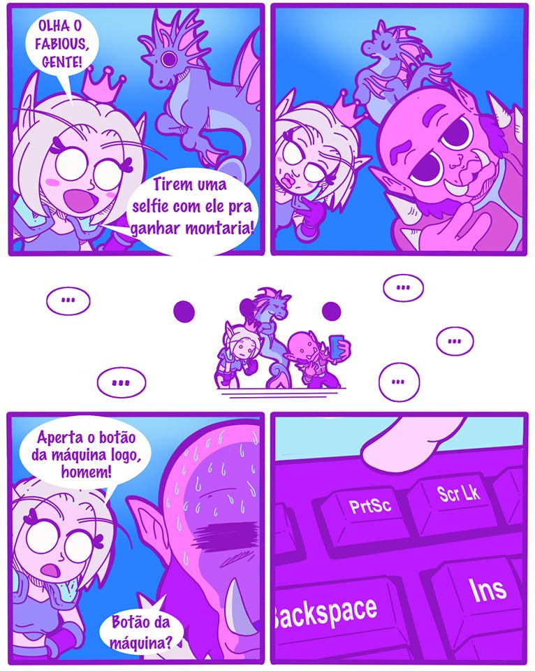 pinkysaura's tweet photo. 💥 PINKOMICS! 🗯️

ATENÇÃO: Na hora de pegar sua montaria do Fabious, aperte o botão da S.E.L.F.I.E, não o print! xD

🏴 Feita pelo maravilhoso @RudyFresa ♥

#Pinkomics #Pinkysaurr #BFA #Montaria #Fabious #WorldofWarcraft #WoWBr #WoW #BlizzardBrasil #Blizzard https://t.co/1rH2C19XsX