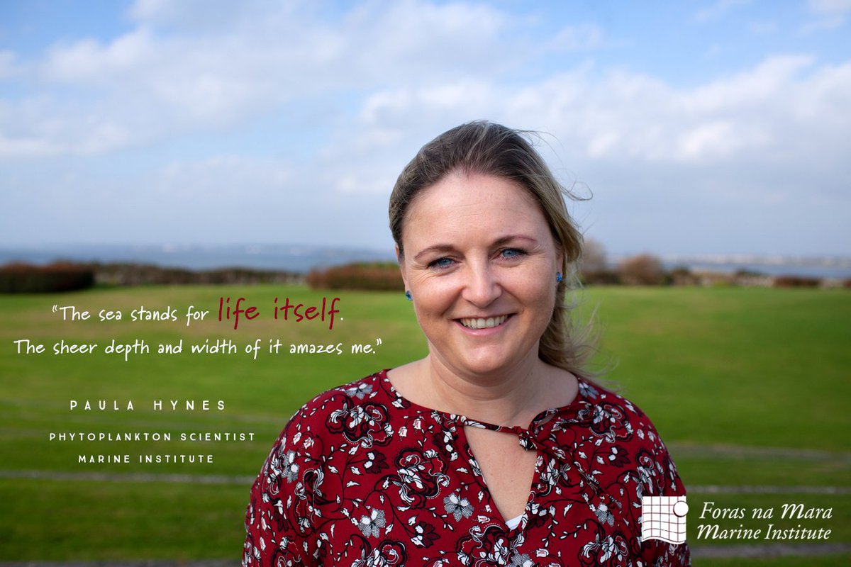MarineInst's tweet photo. Our #FacesOfTheSea this week is Paula Hynes, a Phytoplankton Analyst at the Marine Institute, monitoring the presence &amp; impact of harmful phytoplankton species year round. Read more - https://t.co/AtlI38hNdv @WONKYEYEPHOTO #marine #scientists #STEM #aqua #phytoplankton #shellfish https://t.co/MDtPaUgBKf