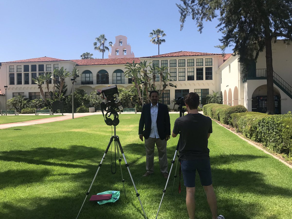 don_dumas's tweet photo. Here I am back at SDSU, being interviewed about how great it is to be a teacher, and how the credential program at SDSU prepared me for this wonderful profession! #AztecsFight https://t.co/jqI1mcIanr