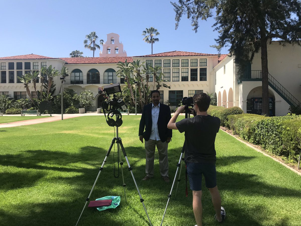 don_dumas's tweet photo. Here I am back at SDSU, being interviewed about how great it is to be a teacher, and how the credential program at SDSU prepared me for this wonderful profession! #AztecsFight https://t.co/jqI1mcIanr