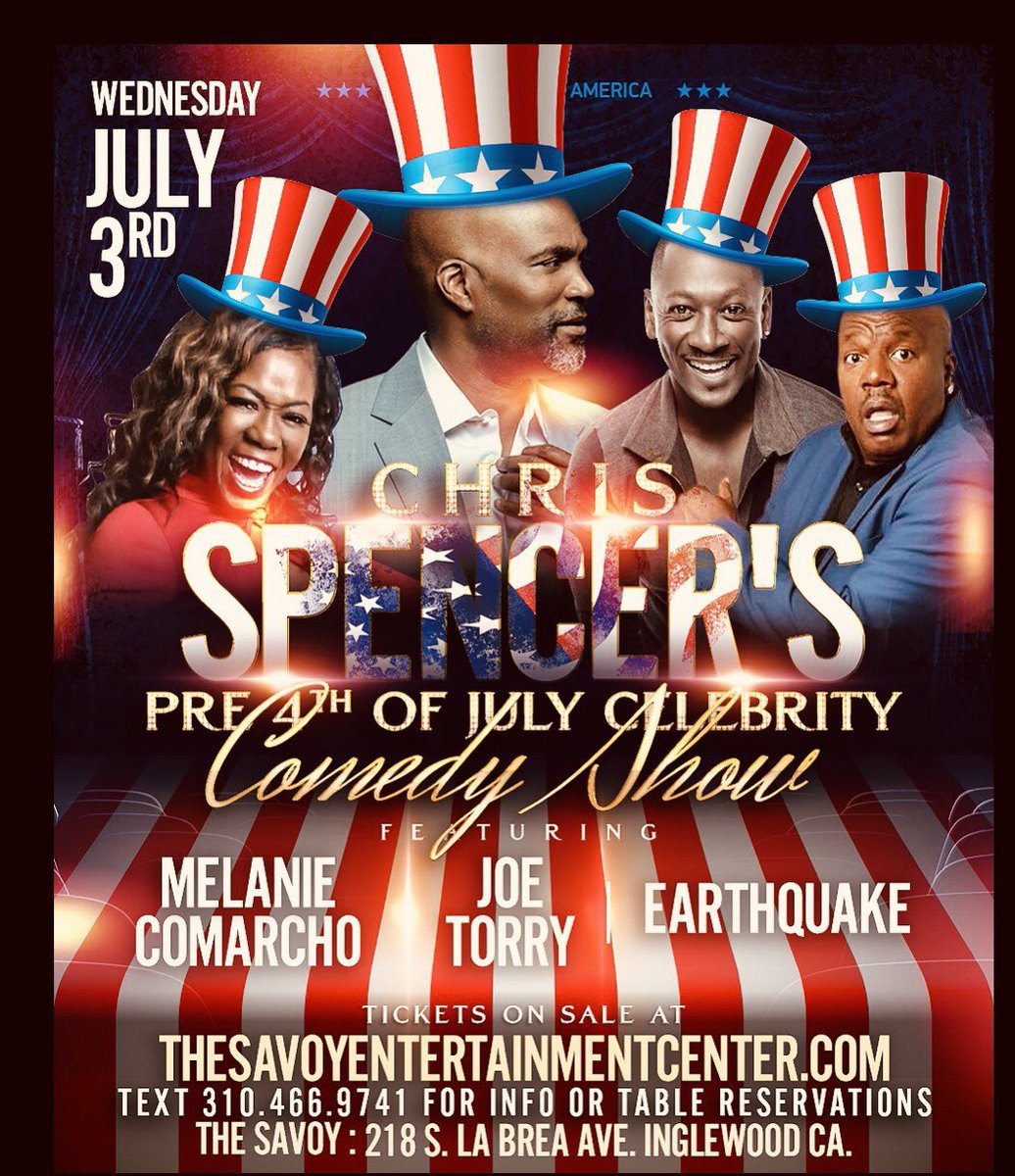 joetorry1's tweet photo. JOE TORRY LIVE @SAVOY in INGLEWOOD GET READY 7/3/19 ๐๐๐๐๐๐๐๐
COMEDY TAKE OVER #SickLineUp ๐๐ https://t.co/pE0Dwm4erm