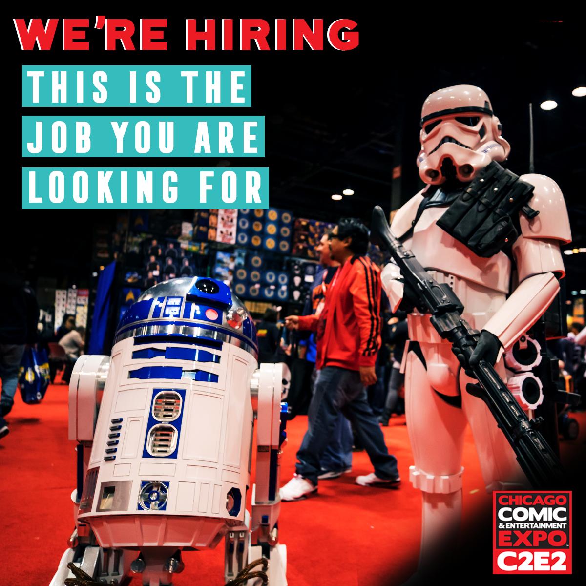 It's a Tuesday Two-fer: Team @C2E2 is hiring a Brand Marketing Coordinator AND a Sales Executive! Are you a solution based thinker, or have a true love for brand storytelling? Then these might be the jobs you are looking for! Apply now: reedpop.com/About/Work-For…