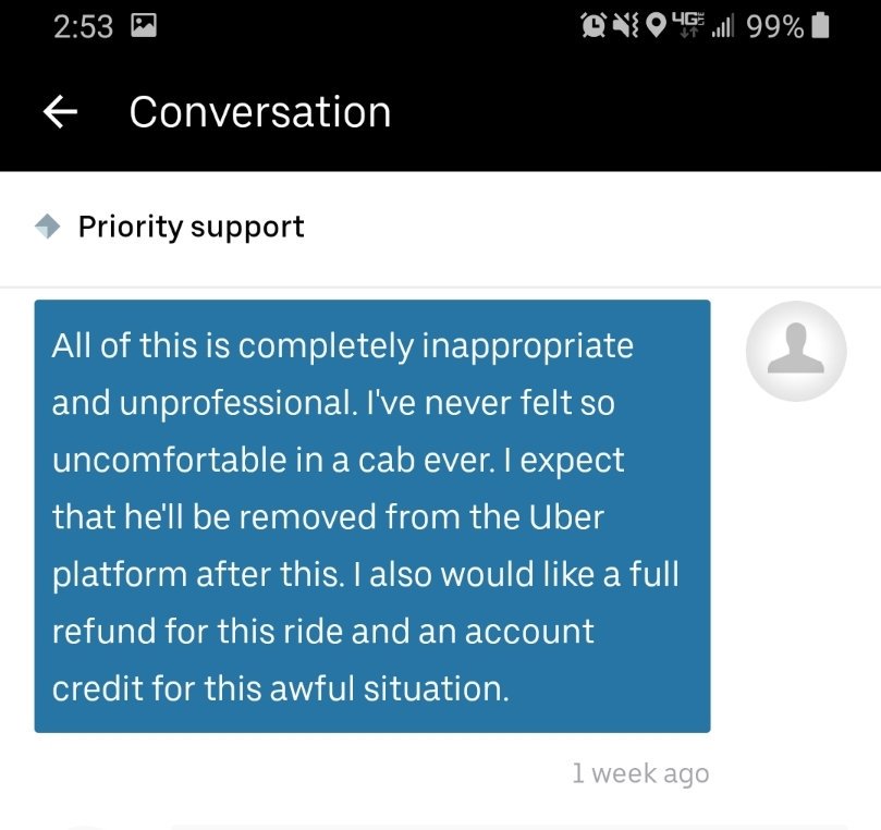 maxine_emme's tweet photo. @Uber_NYC 2/other passengers were let into the car), didn’t acknowledge any other portion of the incident &amp; then decided to end the support chat by indicating that no response was needed on my part &amp; only included a link in their response in case I wanted to start process again. https://t.co/FJhJIUmVFE