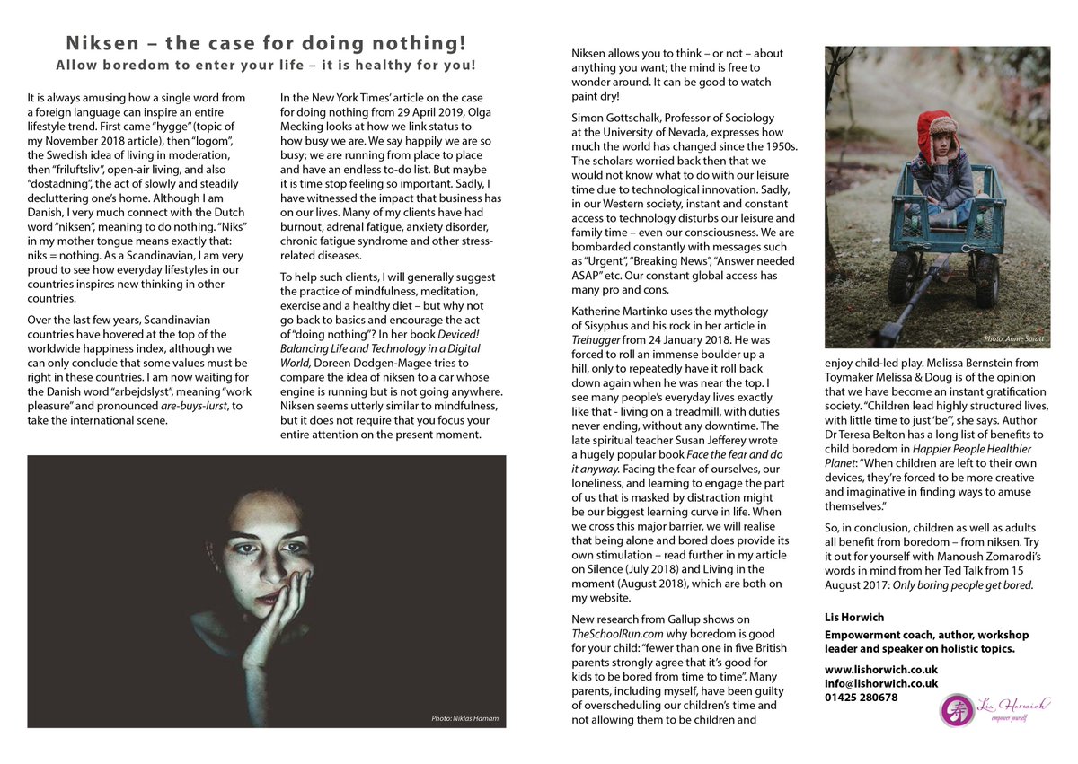 The value of doing Niksen #boredom #stressles #being #CALM #relaxing