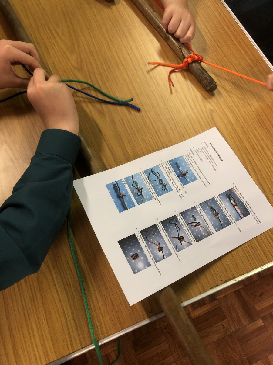 17thFairfield's tweet photo. 17th Scouts making woggles tonight #SkillsForLife https://t.co/wYxebIaroO
