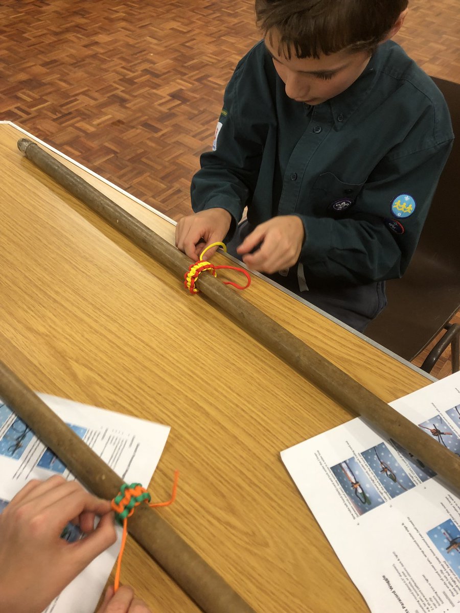 17thFairfield's tweet photo. 17th Scouts making woggles tonight #SkillsForLife https://t.co/wYxebIaroO
