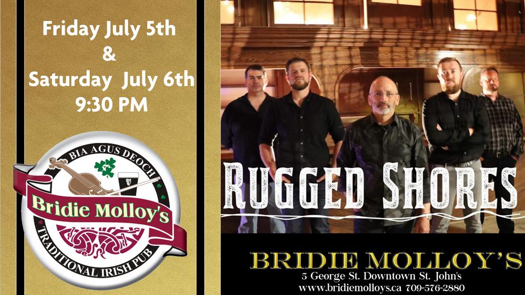 Music this weekend at Bridie Molloy's: Thursday, July 4th: Fine Lads at 8:30 PM Friday, July 5th: Ron Kelly @ 6 PM Friday , July 5th: @RuggedShores @ 9:30 PM Saturday, July 6th: @RuggedShores @ 9:30 PM Sunday, July 7th: Taylor Wall @ 4 PM buff.ly/2xpV7HO #livemusic