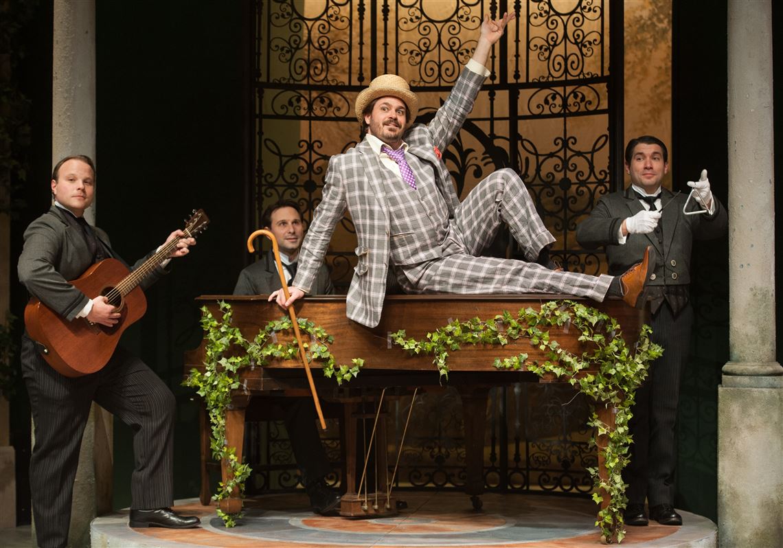 SEbersonPGH's tweet photo. .#RockofAges celebrates 10th anniversary with off-Broadway run starring @cmudrama Mitchell Jarvis (Twelfth Night's Feste for @ThePublicPGH circa 2017, pictured). @PittsburghCLO also is doing the musical this summer. with #AceYoung https://t.co/2SI7JxZDxT https://t.co/dWhWCaiRFm https://t.co/FN1TZGmISB