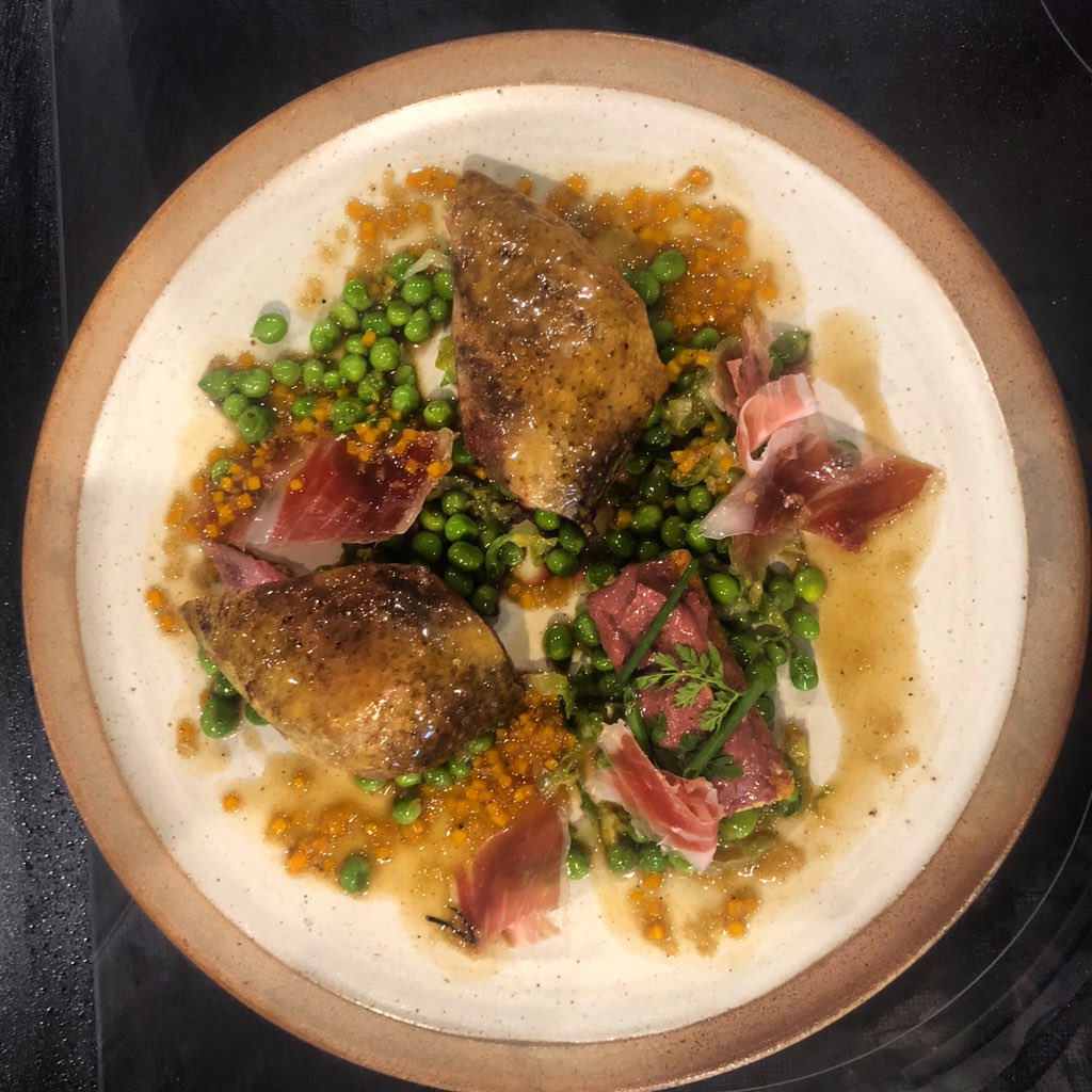Chris King (@chefchrisking) on Twitter photo Pigeon, peas and Iberico ham <a href="/saucebylangham/">saucebythelangham</a> from Roux Brother’s ‘French Country Cooking’ today. A classic, updated for our Cooking the Books class
✊️🍽📙 Pigeon, peas and Iberico ham <a href="/saucebylangham/">saucebythelangham</a> from Roux Brother’s ‘French Country Cooking’ today. A classic, updated for our Cooking the Books class
✊️🍽📙