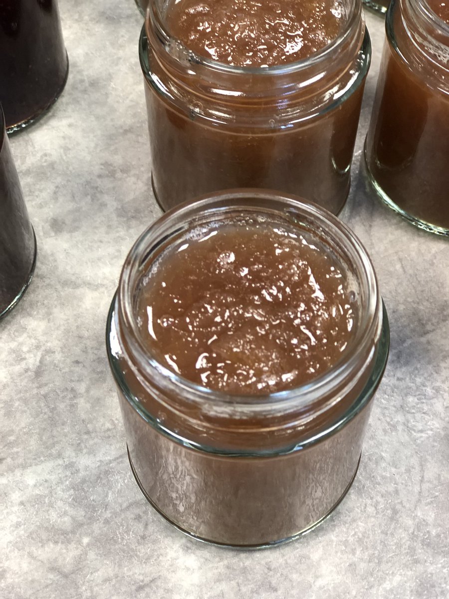 Weekitchenjam's tweet image. That’s the jammin finished for tonight ..another batch of Rhubarb jam with pink gin .. and Scottish strawberry jam  .. might need to have a wee pink gin , as that’s us just home and wouldn’t want to waste the bottle.. 😉