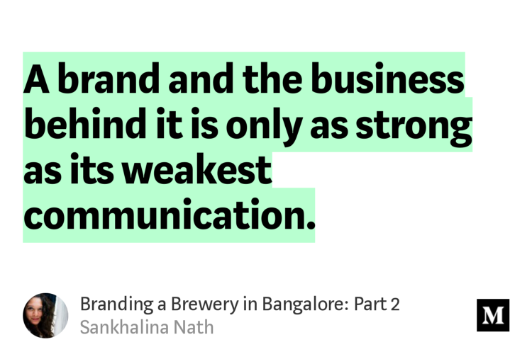 sankhalina's tweet photo. Wrote a visual identity design case study. "Branding a Brewery in Bangalore: Part 2: https://t.co/e5sneqU8pn https://t.co/BRagksdIGy