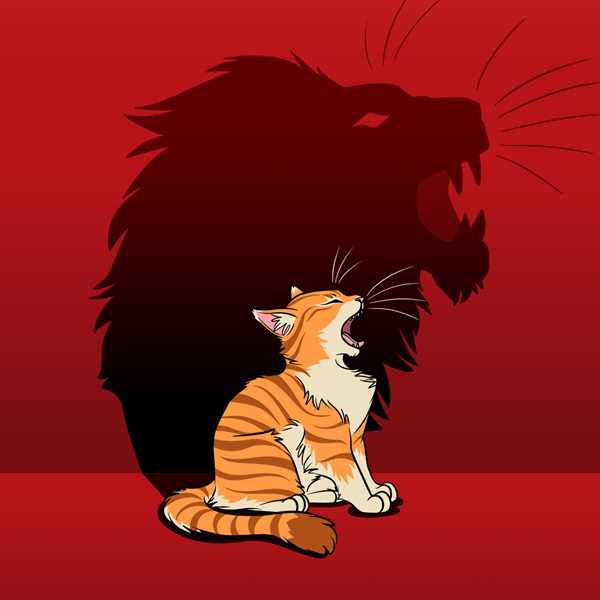 GraphicsAndMore's tweet photo. This fur-ocious creature isn't kitten around! https://t.co/xcHNs3tUVr https://t.co/jjxdqvOfnV