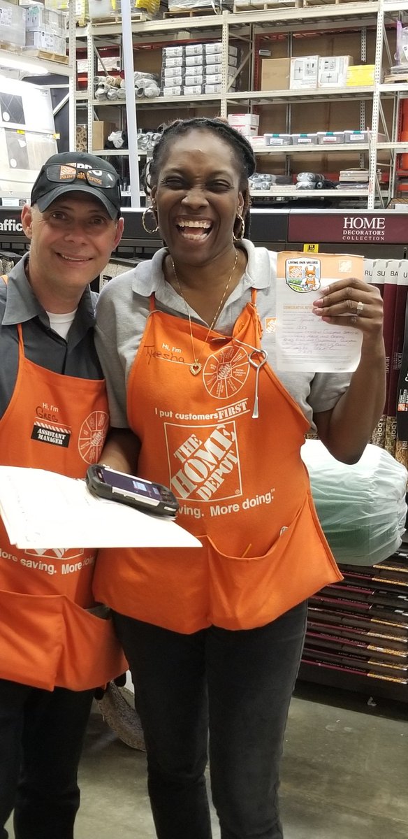 Greg (@hdgregc) on Twitter photo "Kind, courteous, went above and beyond, asset to the company". These are all the words a customer called in to tell us about Tyesha and her experience at 1258. AWESOME! GREAT JOB! THANK YOU!! @mespo2013 <a href="/BelmontePaul/">Paul</a> <a href="/DebazzDeb/">Deb</a> <a href="/PatchogueD/">Patchogue Home Depot</a> <a href="/ajsmama118/">amanda</a> <a href="/mike_seifert80/">Mike Seifert</a> <a href="/JARRIN15/">Jeanette Arrington</a> "Kind, courteous, went above and beyond, asset to the company". These are all the words a customer called in to tell us about Tyesha and her experience at 1258. AWESOME! GREAT JOB! THANK YOU!! @mespo2013 <a href="/BelmontePaul/">Paul</a> <a href="/DebazzDeb/">Deb</a> <a href="/PatchogueD/">Patchogue Home Depot</a> <a href="/ajsmama118/">amanda</a> <a href="/mike_seifert80/">Mike Seifert</a> <a href="/JARRIN15/">Jeanette Arrington</a>
