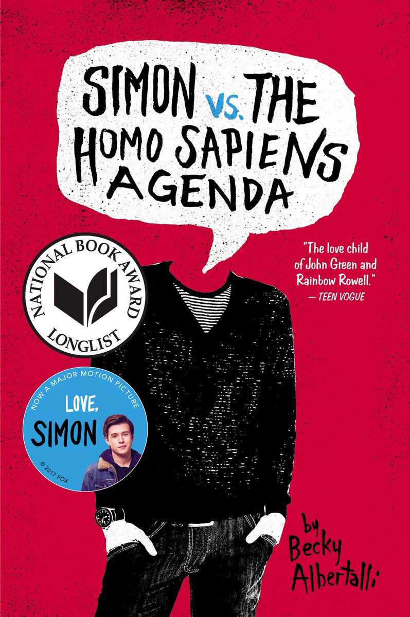 SIMON VS THE HOMO SAPIENS AGENDA BY BECKY ALBERTALLI↳ i tried to avoid including this because it’s just so well known, but i couldn’t resist↳ m/m romance↳ discusses questioning sexuality, the difficulties surrounding coming out, and first loves