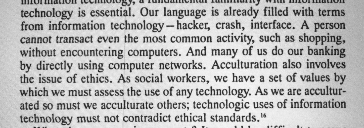 From another paper of Walters - this time 1987 - links to a conversation I had with <a href="/BASW_UK/">BASW</a> Luke Geoghegan (is Luke on Twitter?) today - we talked a bit about the automation of shop workers #SWdigitalcapabilities #SocialWork