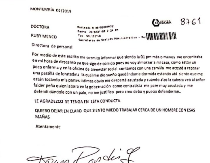 CristyRinconHar's tweet photo. @diegopanzenu @GobCordobaUnida @JoseRLarrarteG @cordoba_al_dia @CochinilloSucio @DarioEnriqueDa1 RADICAMOS DERECHO D PETICIÓN DONDE NTRA GOBERNADORA #SANDRADEVIA NOS VERIFIQUE LA DENUNCIA INSTAURADA CONTRA EL SR #FAIDERPEÑA DIRIGIDA A LA JEFA D PERSONAL #RUBYMENCO CIERTO @cesarrarael TAMBIEN SOLICITAMOS Q MEDIDA HA TOMADO LA GOBERNACIÓN CONTRA LAS CONTINUAS AGRESIONES...😎 https://t.co/PPcqAA5fEJ