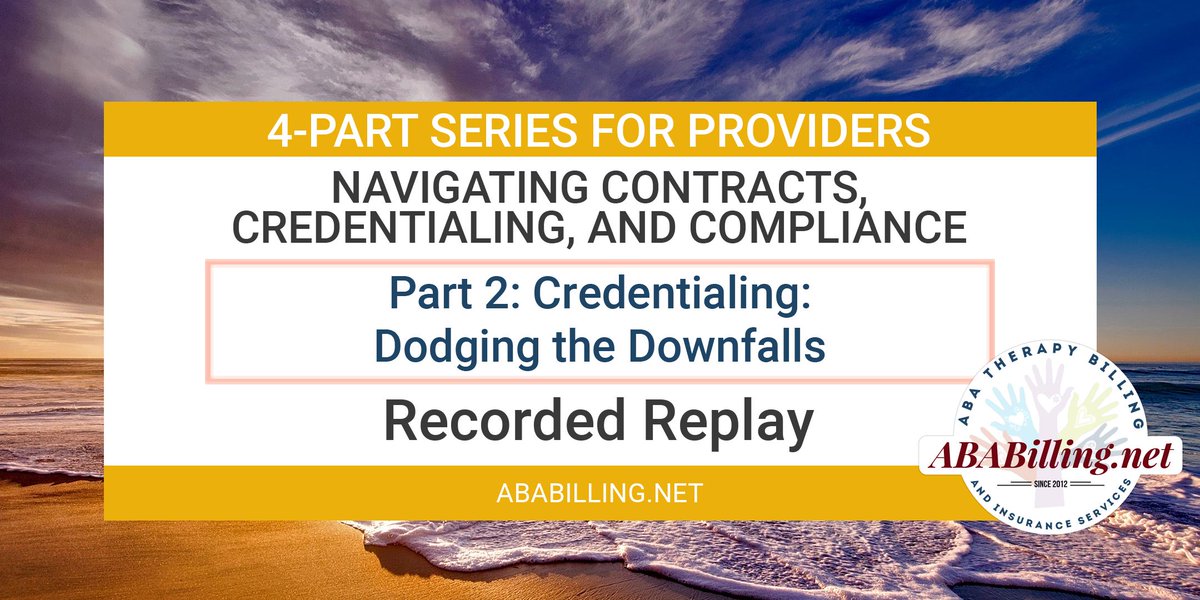 ABABillingSvcs's tweet photo. Part 2 of our webinar series on working with insurance is now available for replay!

https://t.co/cUUwnxCxzy https://t.co/rYrWznImp3