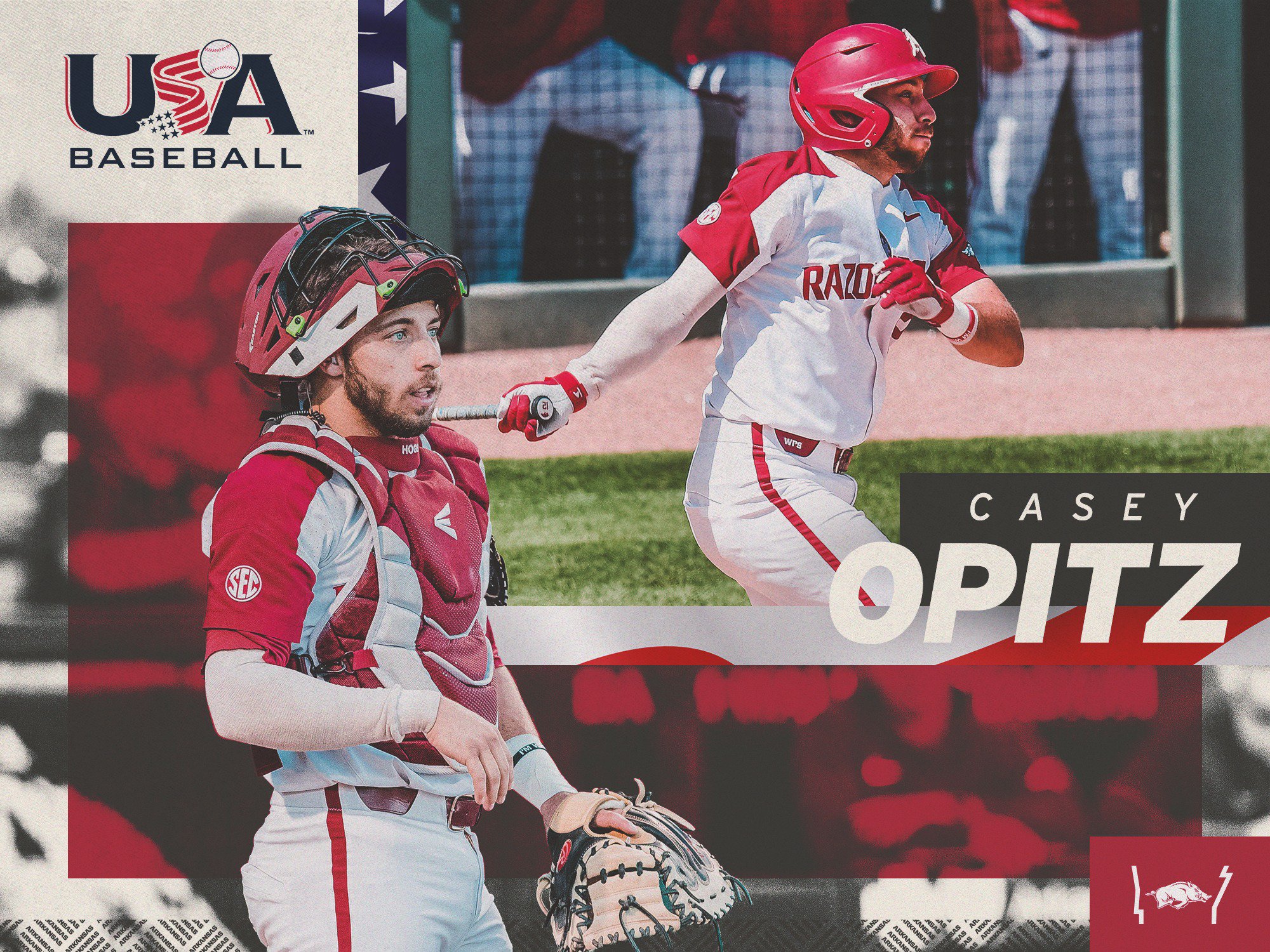 Arkansas Baseball on X: 🇺🇸🐗⚾️ Heston Kjerstad and Casey Opitz have  officially been named to the @USABaseballCNT roster! The duo becomes the  17th and 18th Razorbacks to represent #TeamUSA on the diamond. #