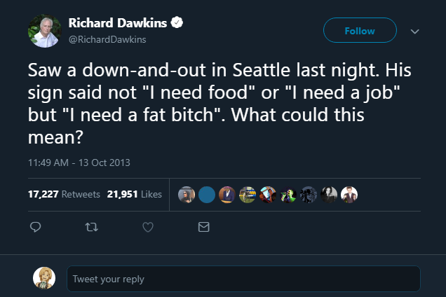 nichegamer's tweet photo. @elonmusk This is the best Richard Dawkins meme imo. https://t.co/duuXxILn6M