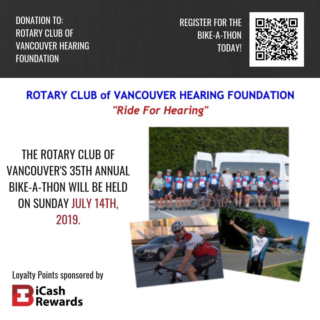 Join us on July 14th for @RotaryClubYVR 35th BIKE-A-THON! Support cochlear implant research @UBC Register today at ow.ly/cgIm50uKeD6
.
#StPaulsHospital #RotaryClub #Vancouver #Charity #Hearing #Cochlear #Research #BikeAThon2019 #iCashRewards #iBankDigital #iBank #iBankEx