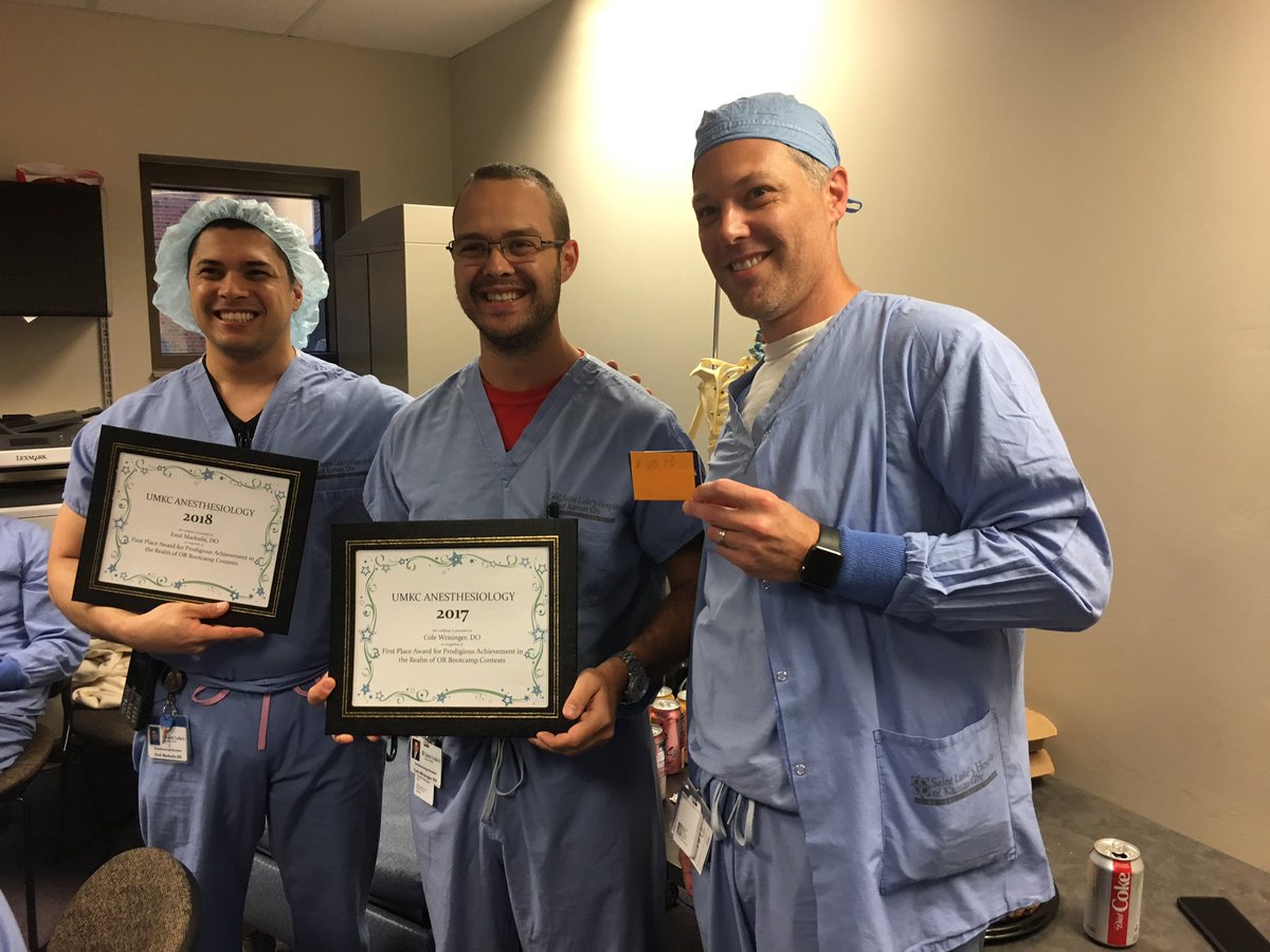 Three years of resident winners of our annual anesthesia resident Olympics. #anesthesiaresidency #umkcanesthesia