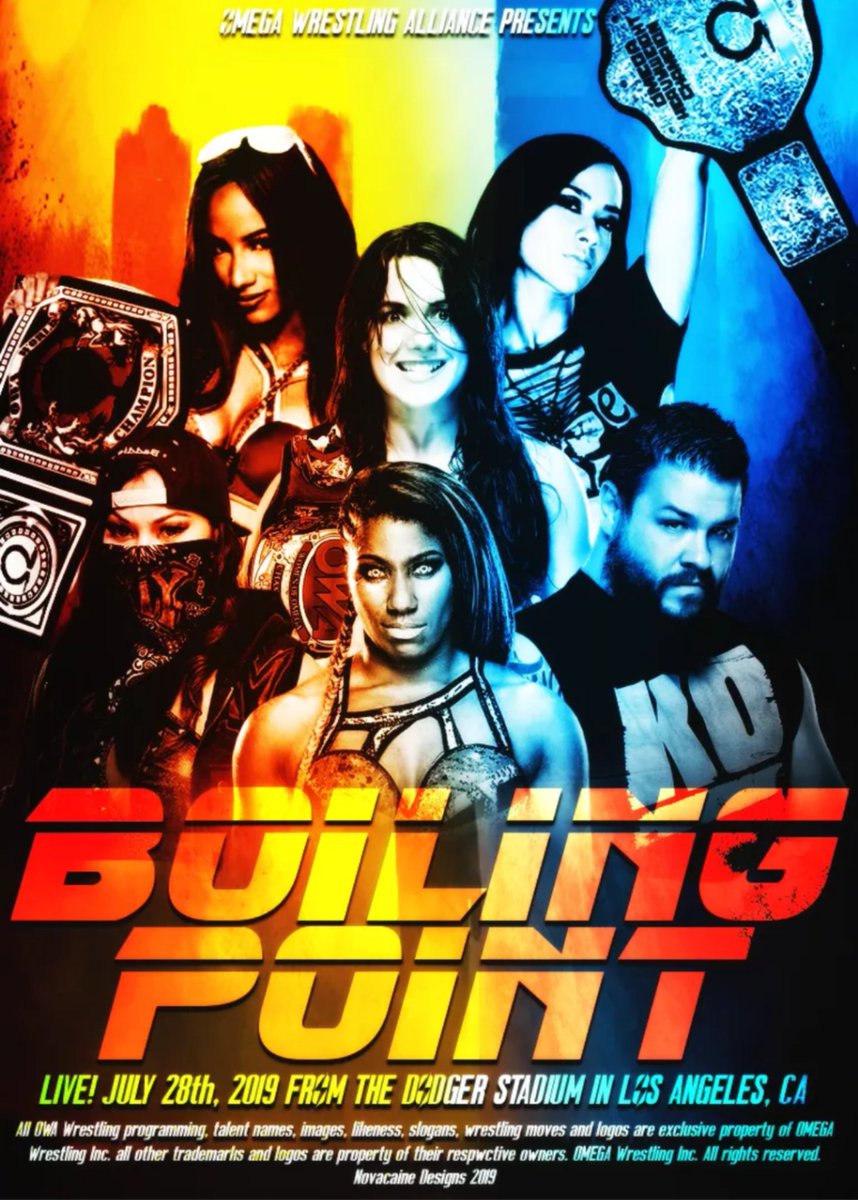 The first PPV of season 2 is near. #OWABoilingPoint2 comes to you LIVE July 28 from Dodger Stadium in Los Angeles, CA! This is a show you will NOT want to miss!
